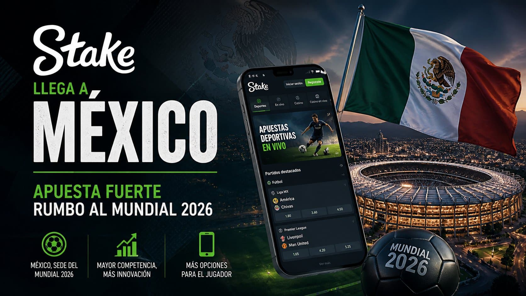 Stake entra a México rumbo al FIFA World Cup 2026 y acelera la competencia en LATAM