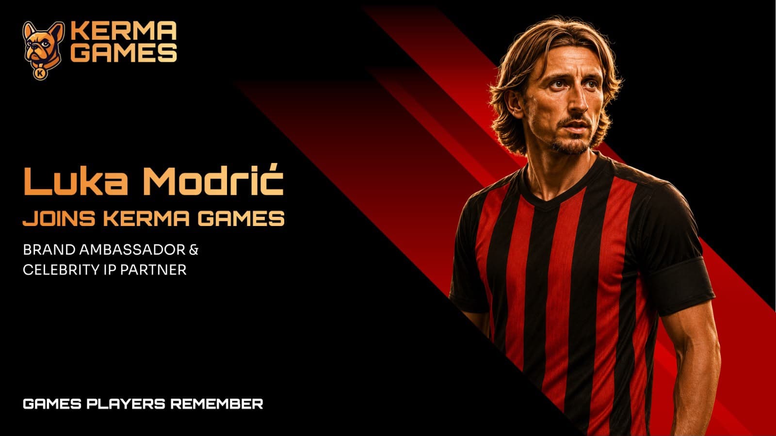 KERMA GAMES FIRMA A LUKA MODRIĆ COMO EMBAJADOR DE MARCA Y SOCIO DE PROPIEDAD INTELECTUAL CELEBRIDAD