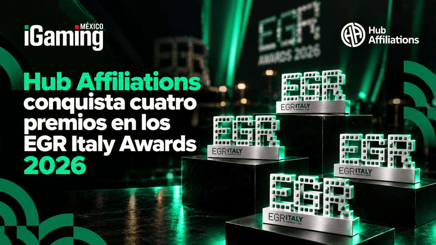 Hub Affiliations conquista cuatro premios en los EGR Italy Awards 2026